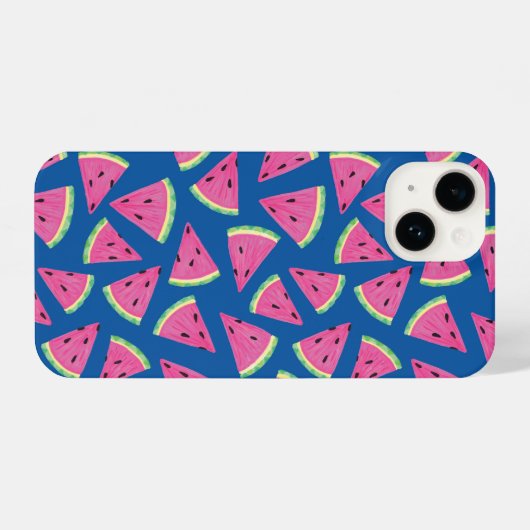 Coque Pour iPhone 14 Pastèque tropicale (Verso Horizontal)