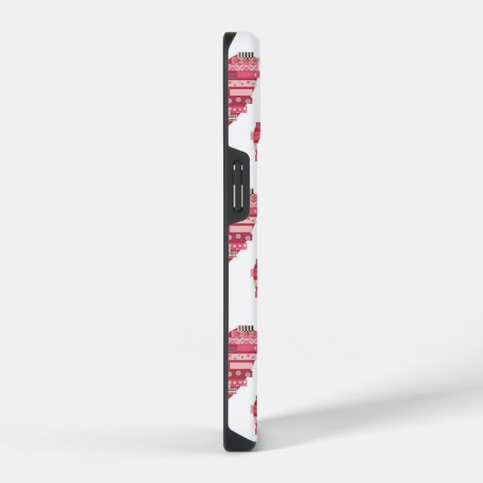 Coque Pour iPhone 14 Patchwork Coeurs rose Téléphone Case (Côté droit)