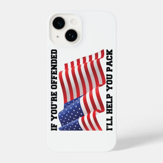 Coque Pour iPhone 14 patriote américain (Verso)
