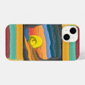 Coque Pour iPhone 14 Paysage Abstrait vibrant (Verso Horizontal)