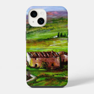 COQUE POUR iPhone 14 PAYSAGE DE TOSCANE AVEC COLLINES VERTES