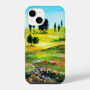 COQUE POUR iPhone 14 PAYSAGE DE TOSCANE AVEC COQUELICOTS