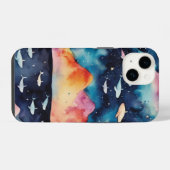 Coque Pour iPhone 14 Paysage marin étoilé (Verso Horizontal)