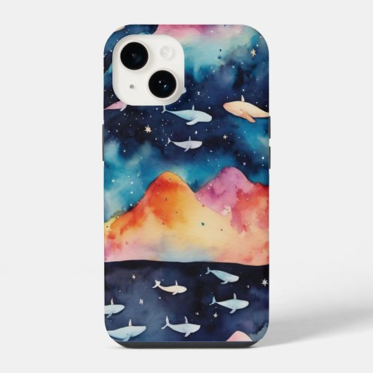 Coque Pour iPhone 14 Paysage marin étoilé (Verso)