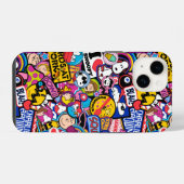 Coque Pour iPhone 14 Peanuts | Motif Patch Mixtape (Verso Horizontal)