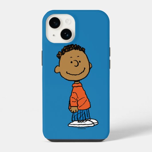 Coque Pour iPhone 14 Peanuts | Sourire de Franklin (Verso)