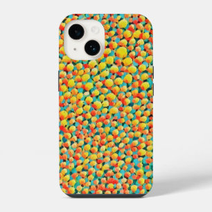 Coque Pour iPhone 14 Peinture Abstraite Géométrique de Ballons Colorés