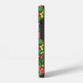 Coque Pour iPhone 14 Pensées rouges, oiseaux et papillons (Côté gauche)