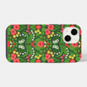 Coque Pour iPhone 14 Pensées rouges, oiseaux et papillons (Verso Horizontal)