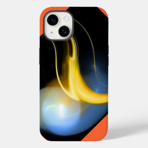 COQUE POUR iPhone 14 PERLE ALIEN BLEU ORANGE JAUNE MARRON