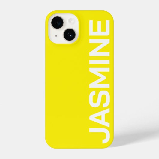Coque Pour iPhone 14 Personalized Name Simple Minimal Monogram Modern (Verso)