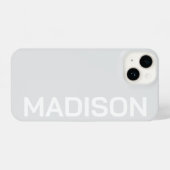 COQUE POUR iPhone 14 PERSONALIZED NAME STYLISH MODERN MINIMAL MONOGRAM  (Verso Horizontal)