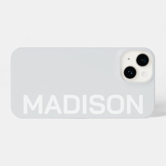COQUE POUR iPhone 14 PERSONALIZED NAME STYLISH MODERN MINIMAL MONOGRAM  (Verso Horizontal)