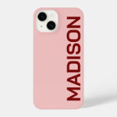 COQUE POUR iPhone 14 PERSONALIZED NAME STYLISH MODERN MINIMAL MONOGRAM  (Verso)