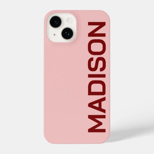 COQUE POUR iPhone 14 PERSONALIZED NAME STYLISH MODERN MINIMAL MONOGRAM (Verso)