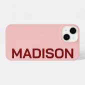 COQUE POUR iPhone 14 PERSONALIZED NAME STYLISH MODERN MINIMAL MONOGRAM  (Verso Horizontal)