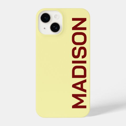 COQUE POUR iPhone 14 PERSONALIZED NAME STYLISH MODERN MINIMAL MONOGRAM  (Verso)