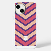 Personnalisé Chevron Monogramme rose doux bleu pou