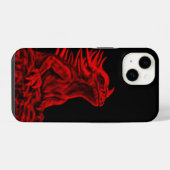 Coque Pour iPhone 14 Petit dragon rouge (Verso Horizontal)