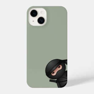 Coque Pour iPhone 14 Petit Ninja Peeking sur Sage Green