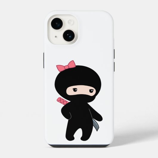 Coque Pour iPhone 14 Petite fille ninja (Verso)