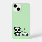 Coque Pour iPhone 14 Petites pandas mignonnes sur vert (Verso)