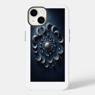 Coque Pour iPhone 14 Phases Lunaires Célestes Mystiques - Élégants Bijo