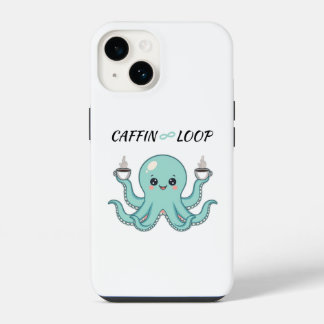 Coque Pour iPhone 14 Phone Case – Octopus Coffee Design