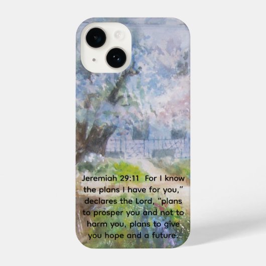 Coque Pour iPhone 14 phone case with Bible verse (Verso)