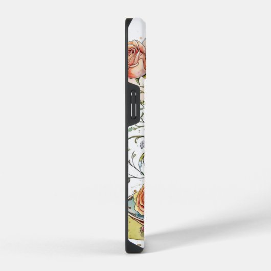 Coque Pour iPhone 14 phonécase florale (Côté droit)