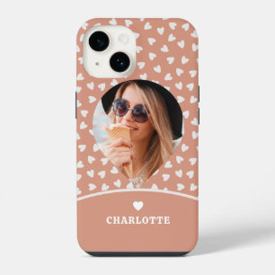 Coque Pour iPhone 14 Photo Amour Romantique Cœur Moderne Tendance Fémin