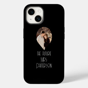 Coque Pour iPhone 14 Photo de la future Mme Mariée moderne Script Nom