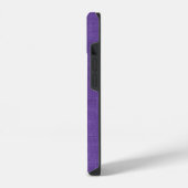 Coque Pour iPhone 14 Photo de texture de lin violet Votre nom en écritu (Côté gauche)