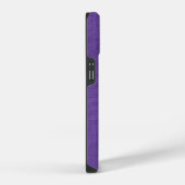 Coque Pour iPhone 14 Photo de texture de lin violet Votre nom en écritu (Côté droit)
