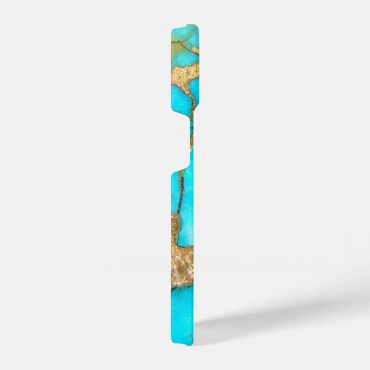 Coque Pour iPhone 14 photo en pierre turquoise (Côté droit)