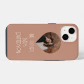 Coque Pour iPhone 14 Photo La future Mme Mariée moderne Script Nom (Verso Horizontal)