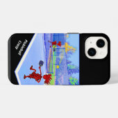 Coque Pour iPhone 14 Pickleball Crazy Design coloré (Verso Horizontal)
