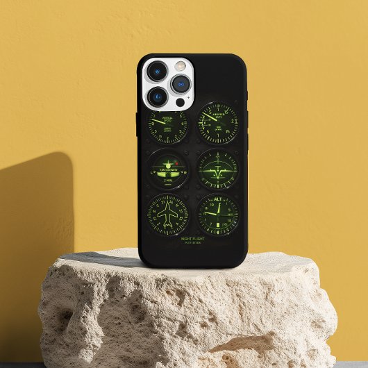 Coque Pour iPhone 14 Pilot Airplane Night Flight Instruments Aviation