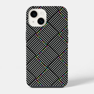 Coque Pour iPhone 14 Pinceau Crosshatch