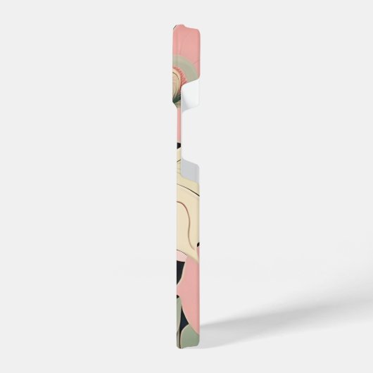 Coque Pour iPhone 14 Pink and Cream - Luna Moth and Moonflowers (Côté gauche)