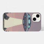 Coque Pour iPhone 14 pixélisé ufo (Verso Horizontal)