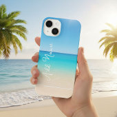 Coque Pour iPhone 14 Plage cool Blue Tropical