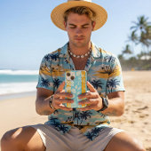 Coque Pour iPhone 14 Plage Tropical Blue Hawaiin