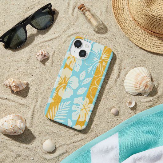 Coque Pour iPhone 14 Plage Tropical Blue Hawaiin