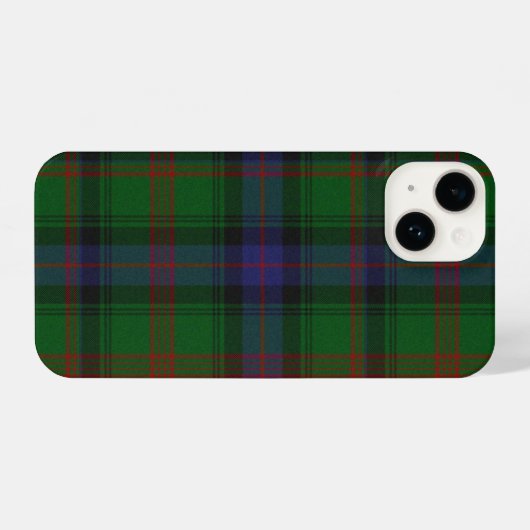 Coque Pour iPhone 14 Plaid bleu vert tartan Park (Verso Horizontal)