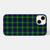 Coque Pour iPhone 14 Plaid vert bleu Lamont tartan (Verso Horizontal)