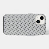 Coque Pour iPhone 14 Plaque diamantée en acier chrome (Verso Horizontal)