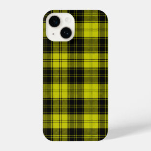 Coque Pour iPhone 14 Plaque noire jaune tartan MacLachlan