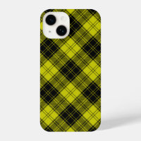 Plaque noire jaune tartan MacLachlan