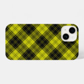 Coque Pour iPhone 14 Plaque noire jaune tartan MacLachlan (Verso Horizontal)